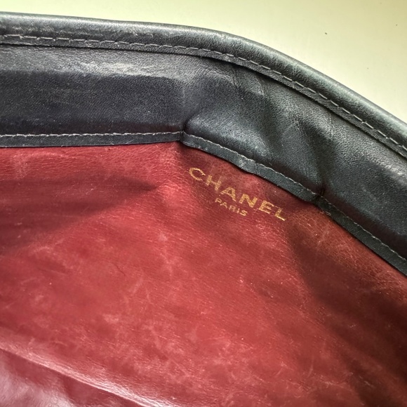 Auth CHANEL Matelasse Clutch Bag Lambskin Black Quilted Coco Mark CC Logo - Picture 10 of 14